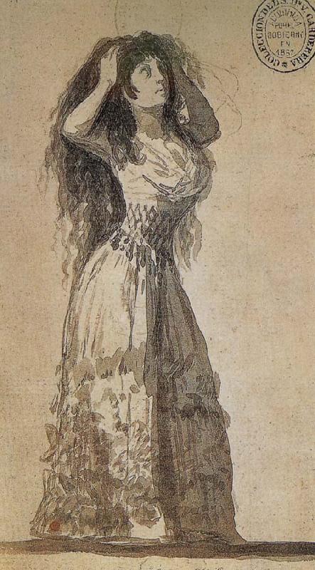 Francisco Goya The Duchess of Alba arranging her hair